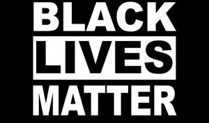 Black and White Digital Image that says "Black Lives Matter"